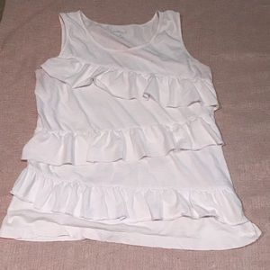 Sleeveless ruffled top